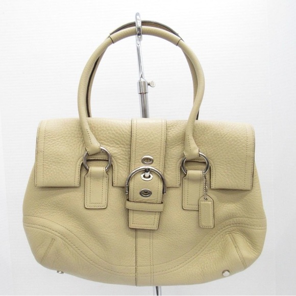Coach Handbags - COACH Cream SOHO Leather Handbag